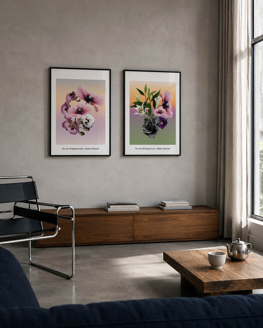 Bloemen en verloop Posterset