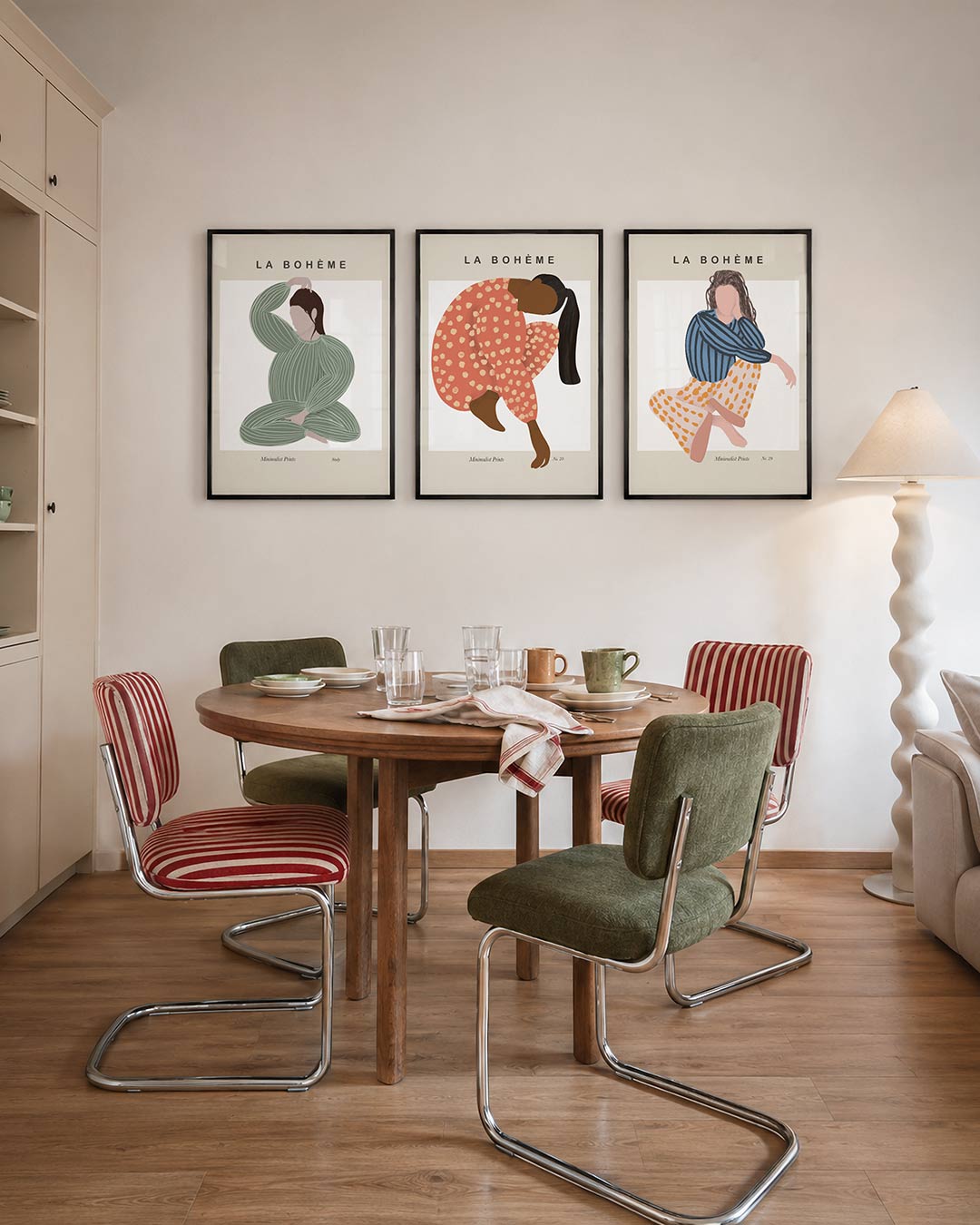 Gestreepte vormen Posterset