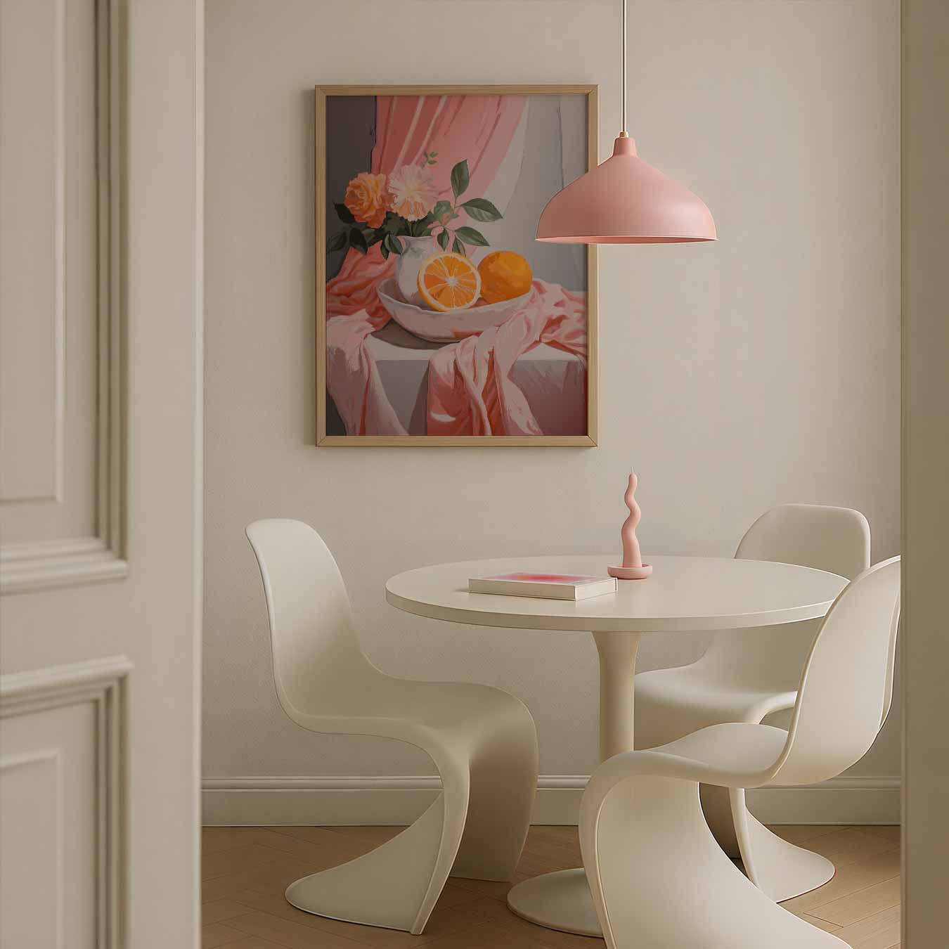 Vrolijke Citrus en Bloemen Poster-WallArtistic