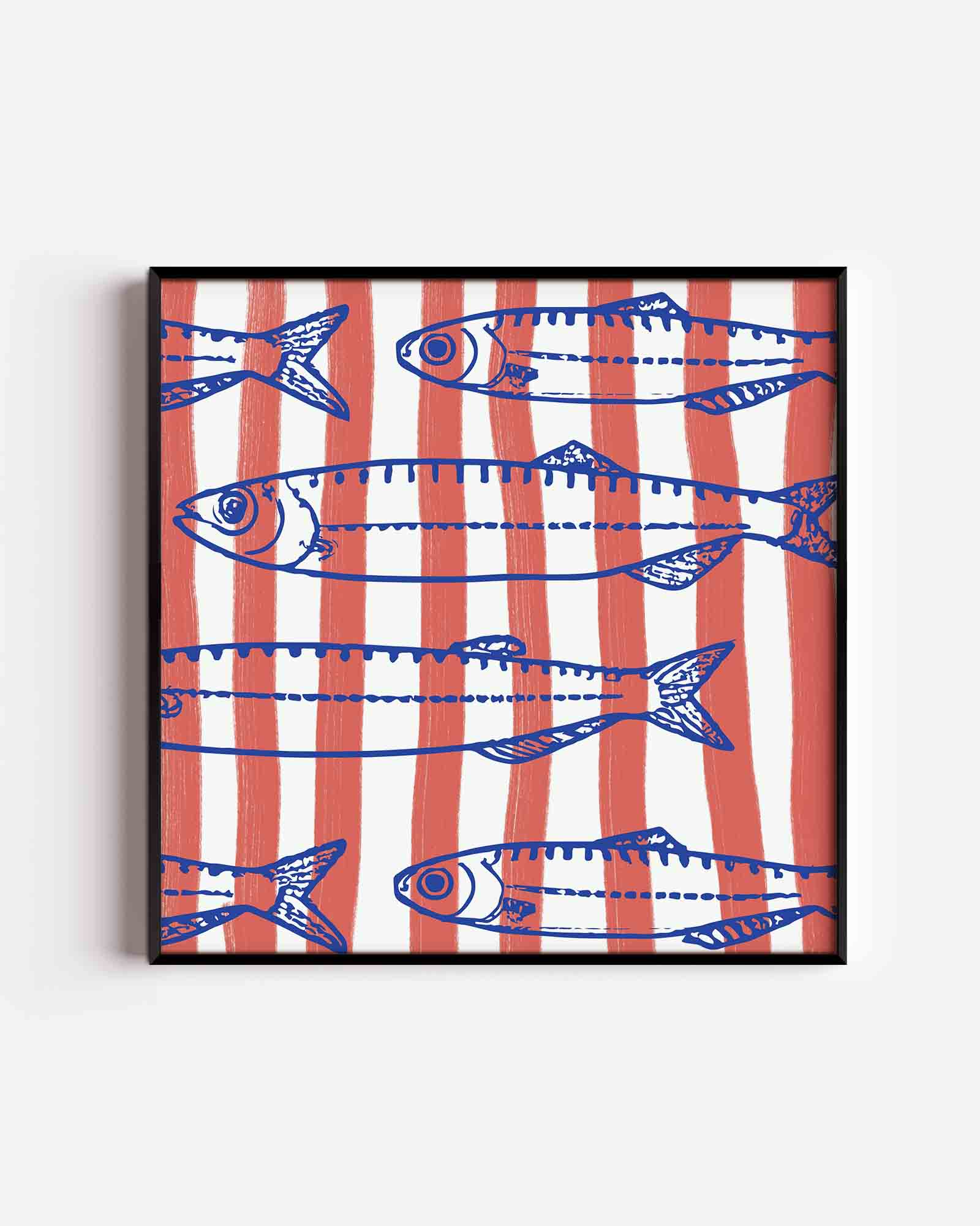 Vissen en strepen Poster