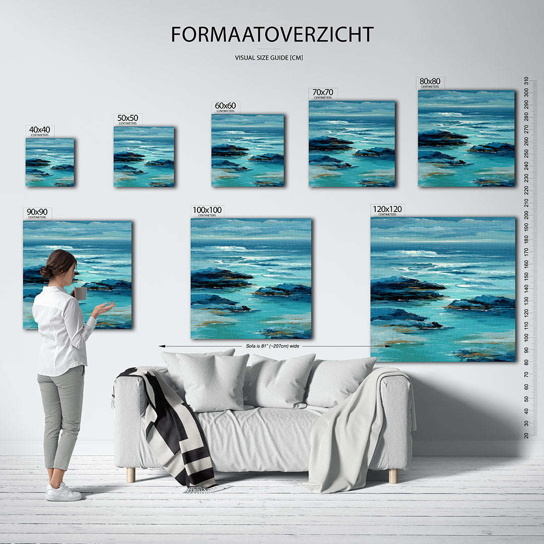 Zeezicht compositie Kunstwerk