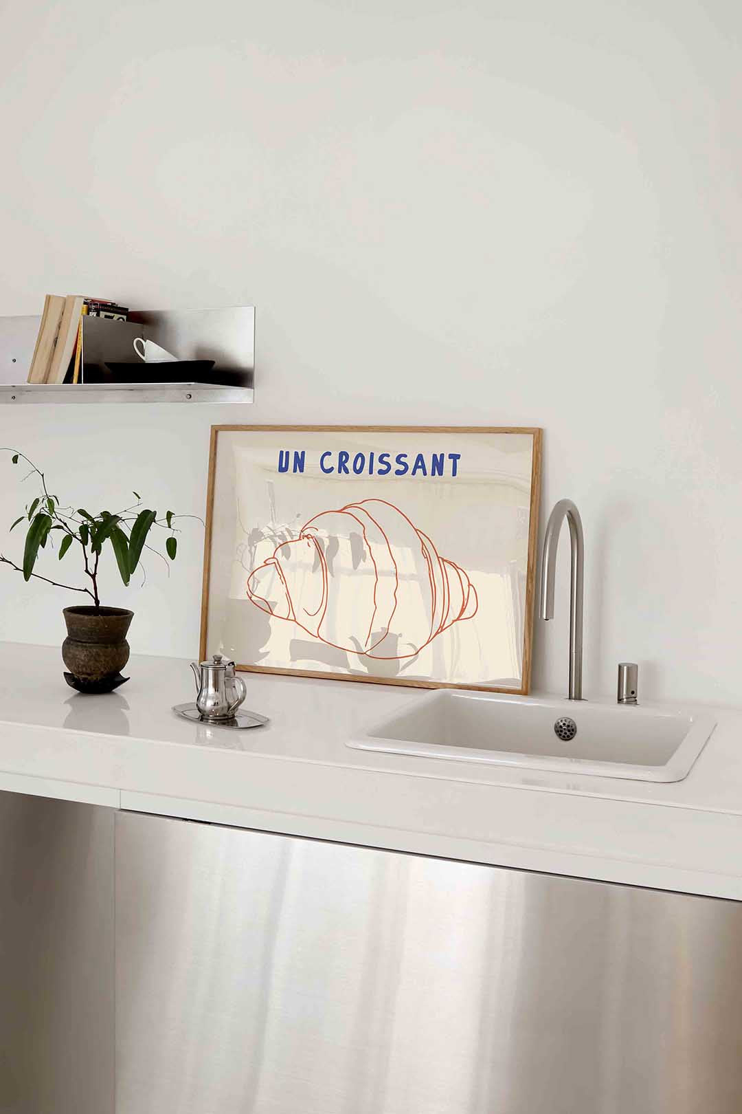 Croissant illustratie Poster