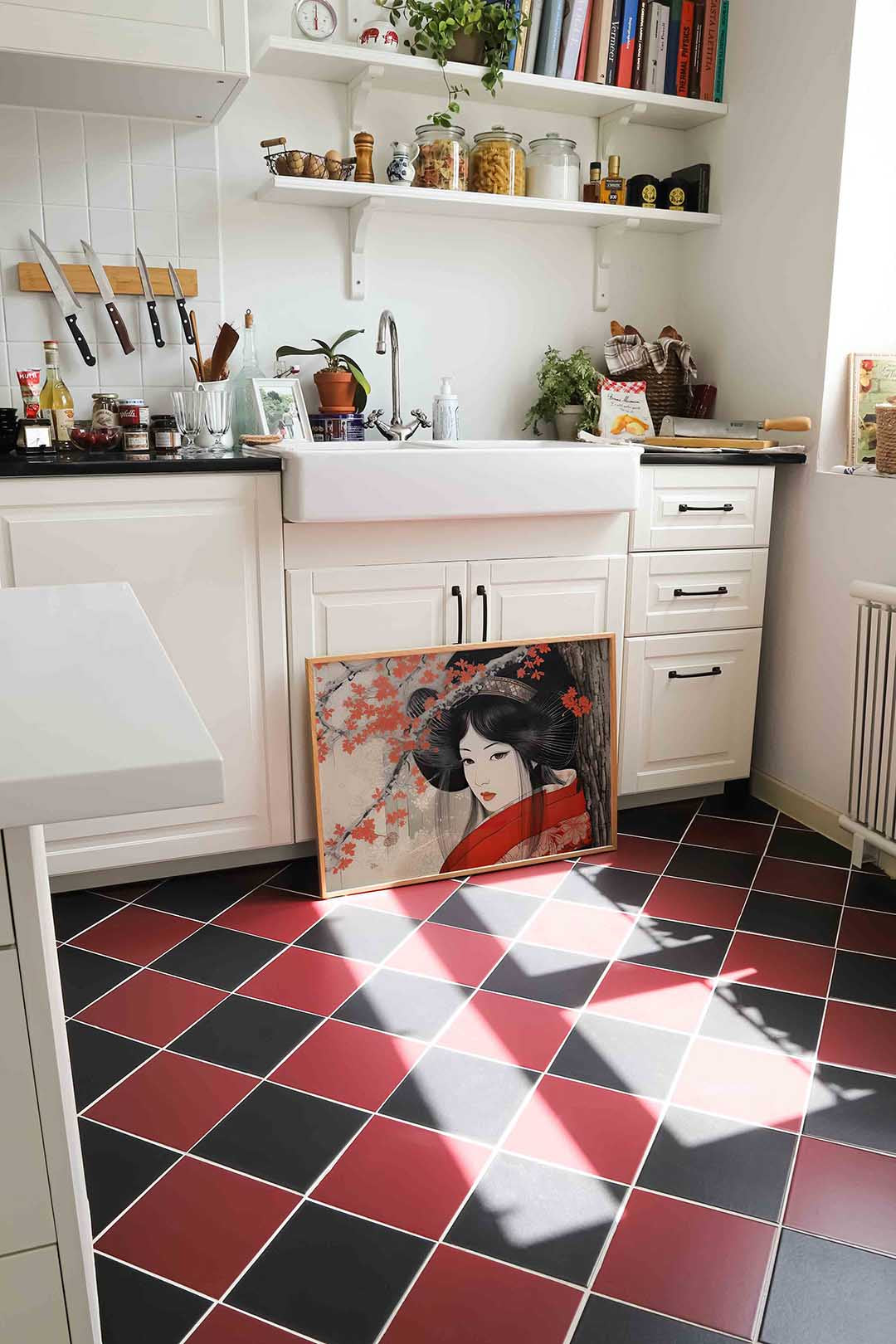 Vrouw met bloemen Poster