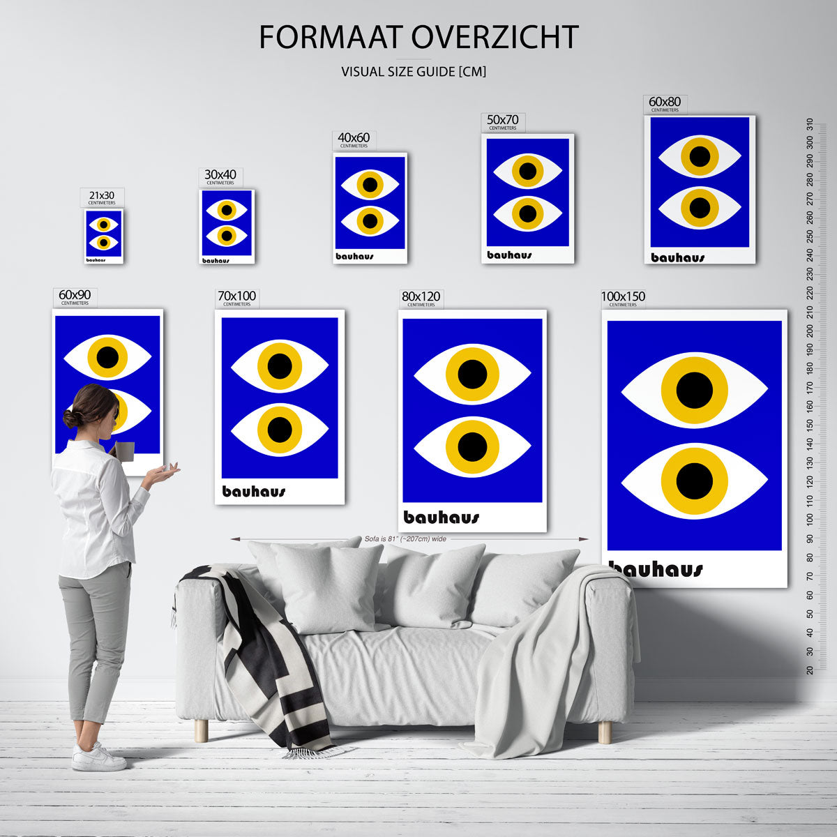Oogvormen en kleur Poster