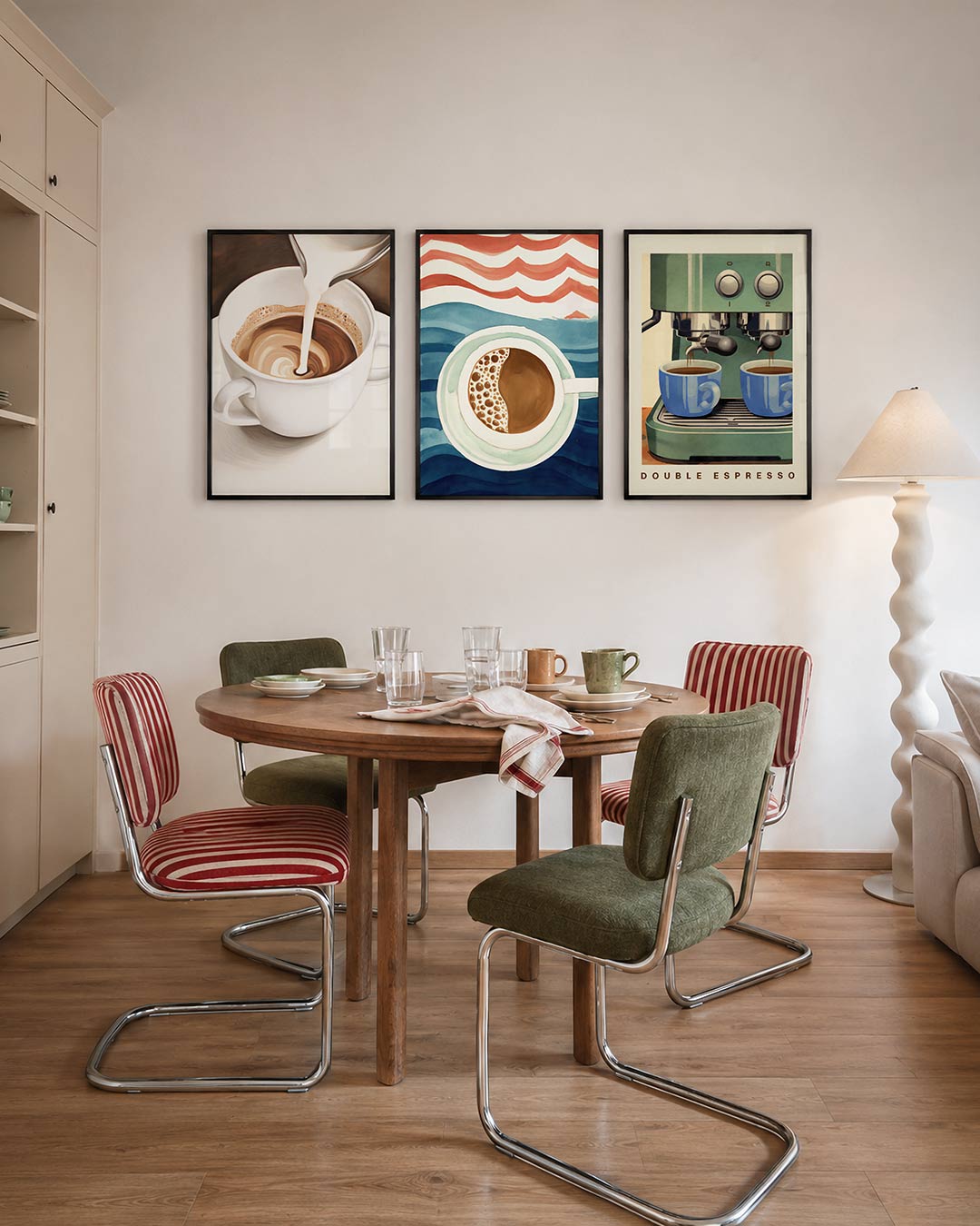 Koffie en melk Posterset
