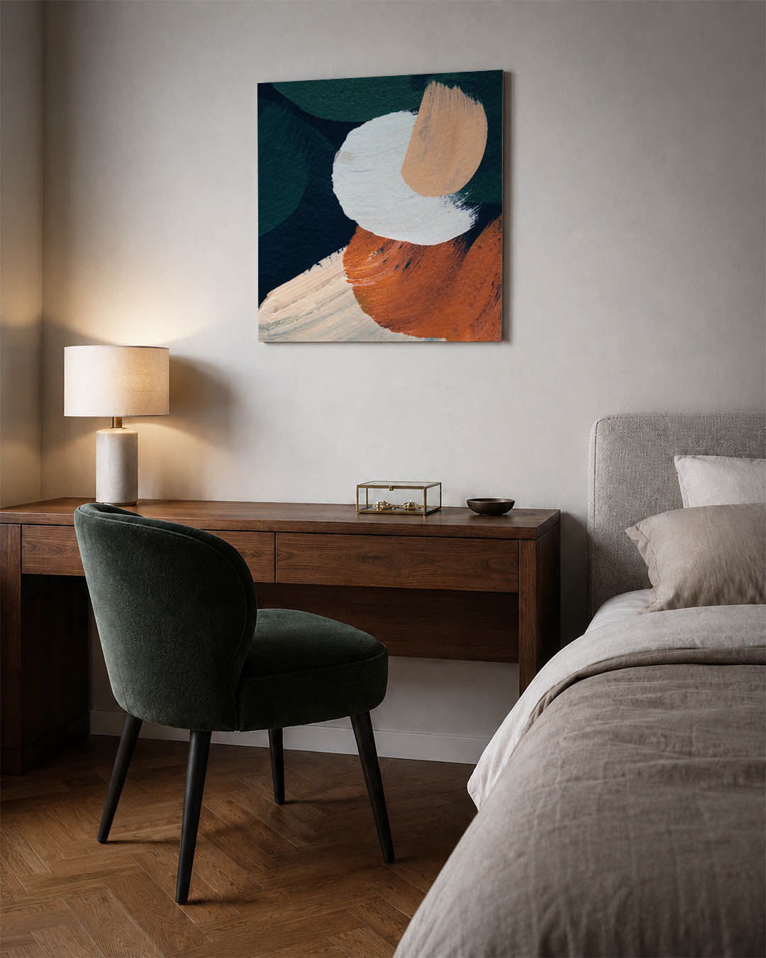 Dynamische kleurencompositie Kunstwerk