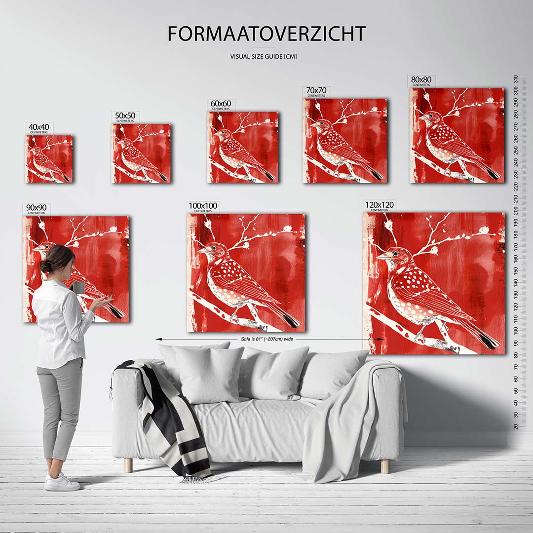 Vogel op tak Kunstwerk