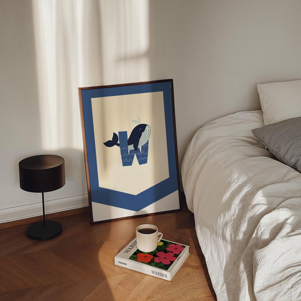 Dromerige Walvis Letterkunst Poster-WallArtistic