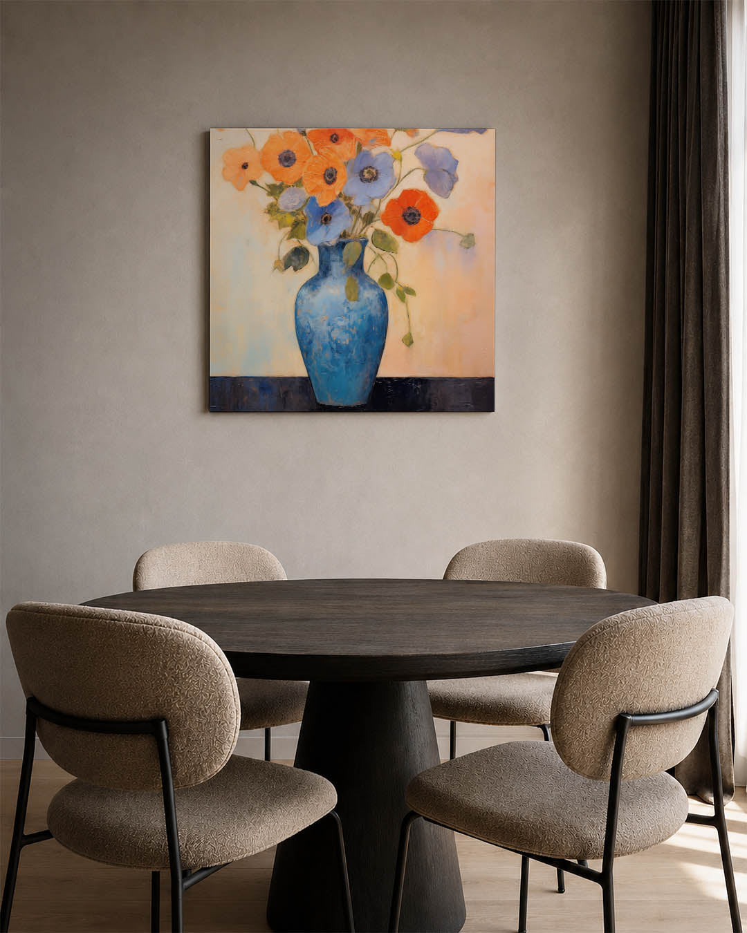Bloemen in vaas Kunstwerk