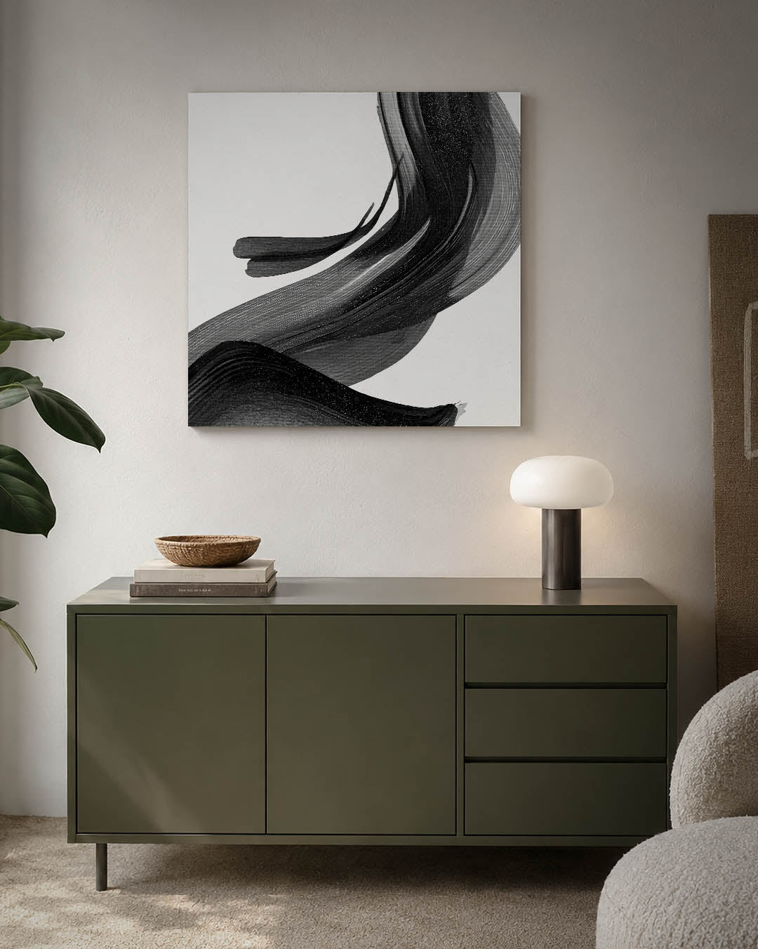 Dynamische borstelvegen Kunstwerk