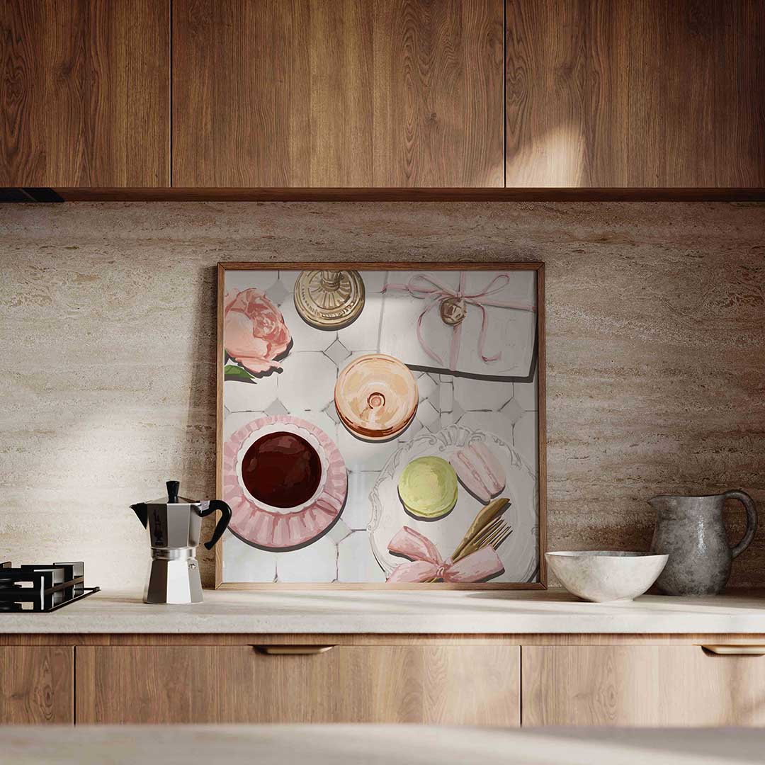 Ontbijt tafel Poster