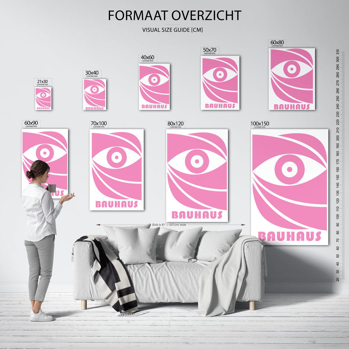 Oog en lijnen Poster