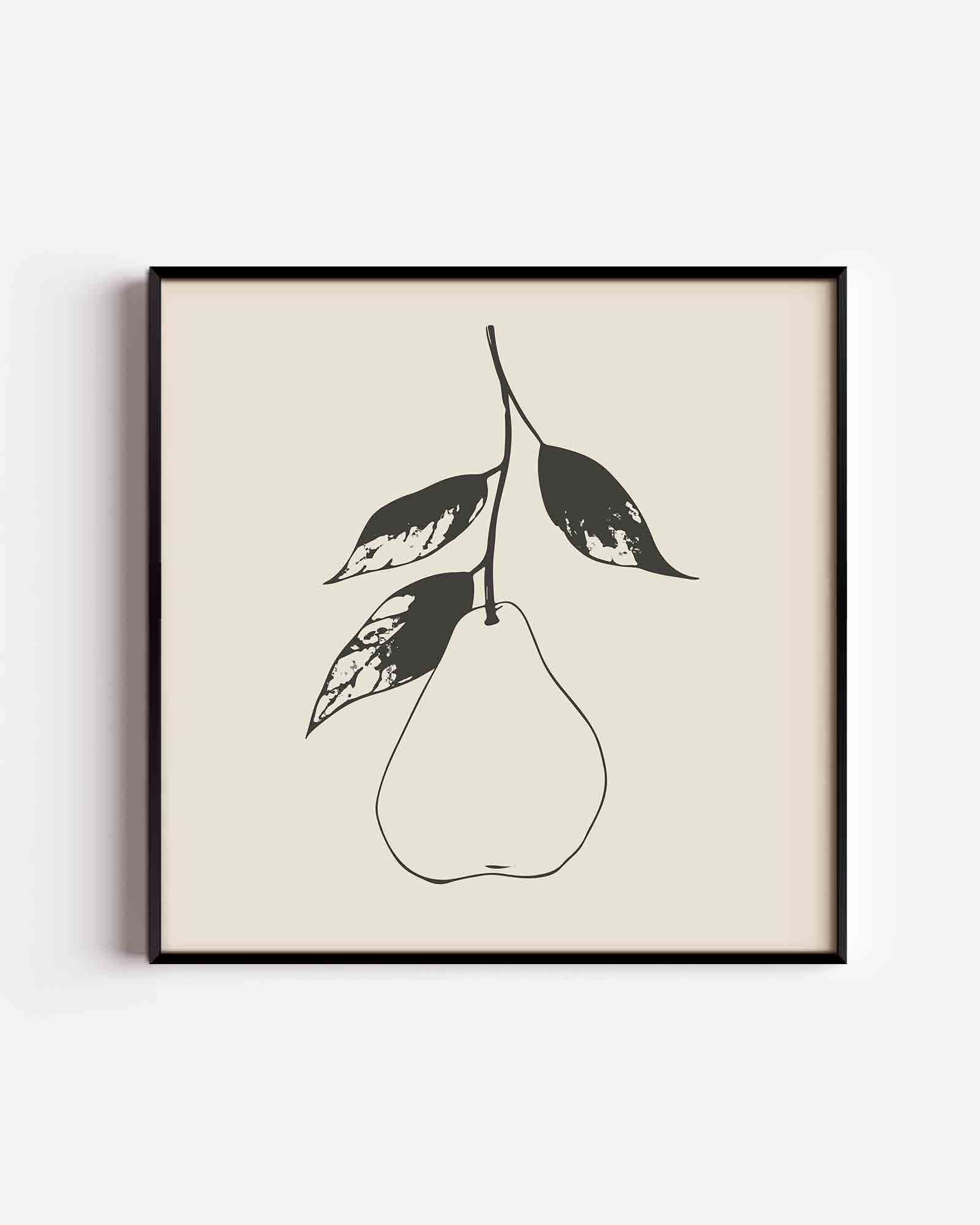Peer met bladeren Poster