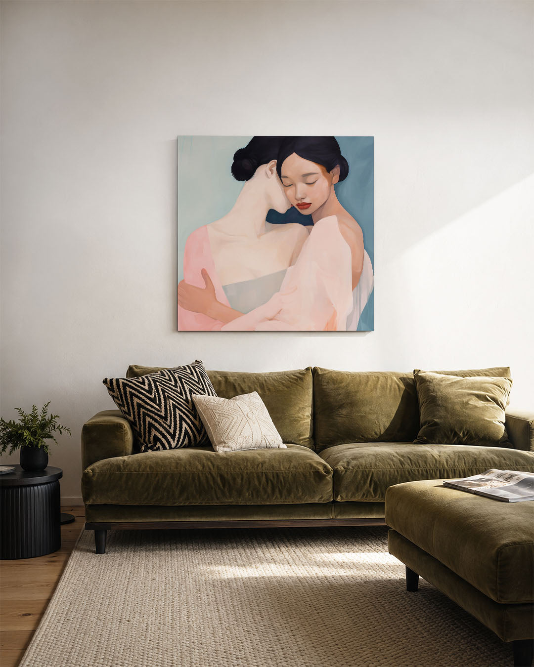 Intieme omhelzing Kunstwerk