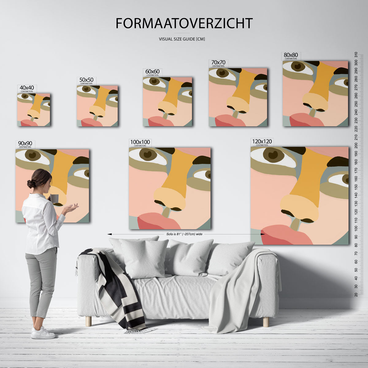 Abstract gezicht Poster
