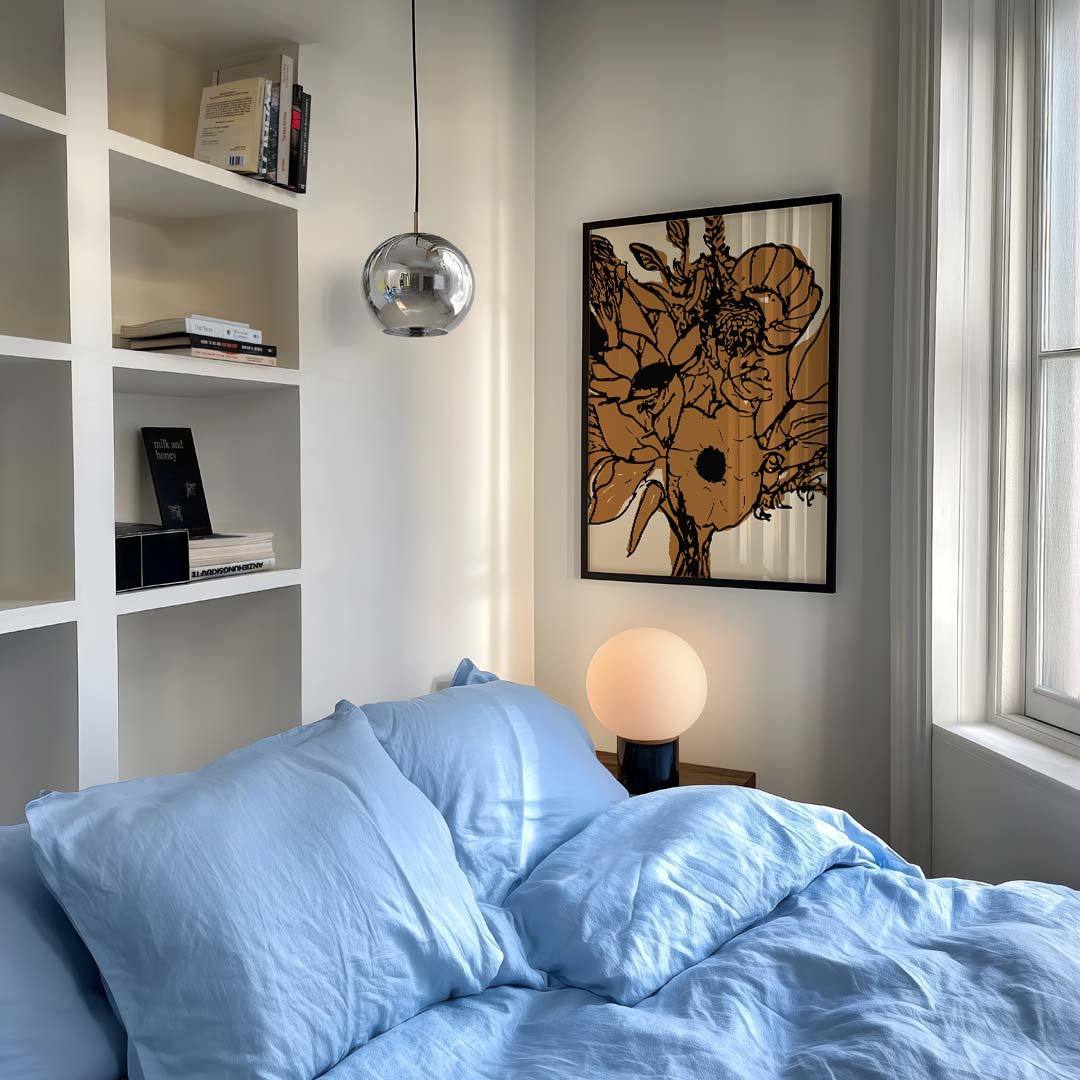 Bloemen in Bruin Poster-WallArtistic