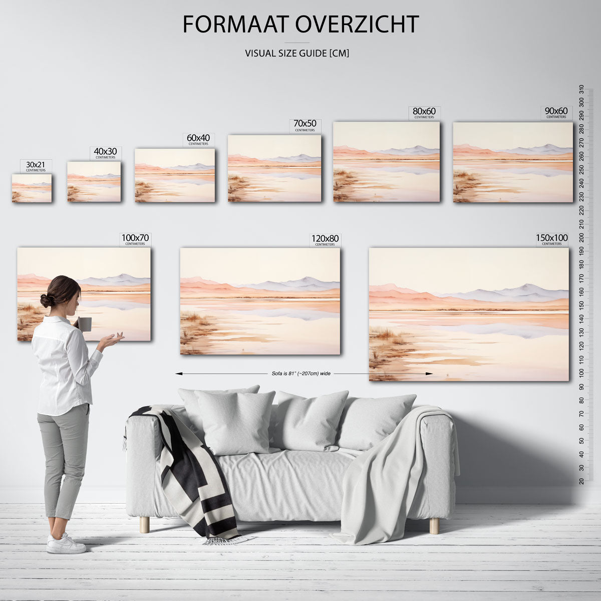 Landschap met bergen Poster