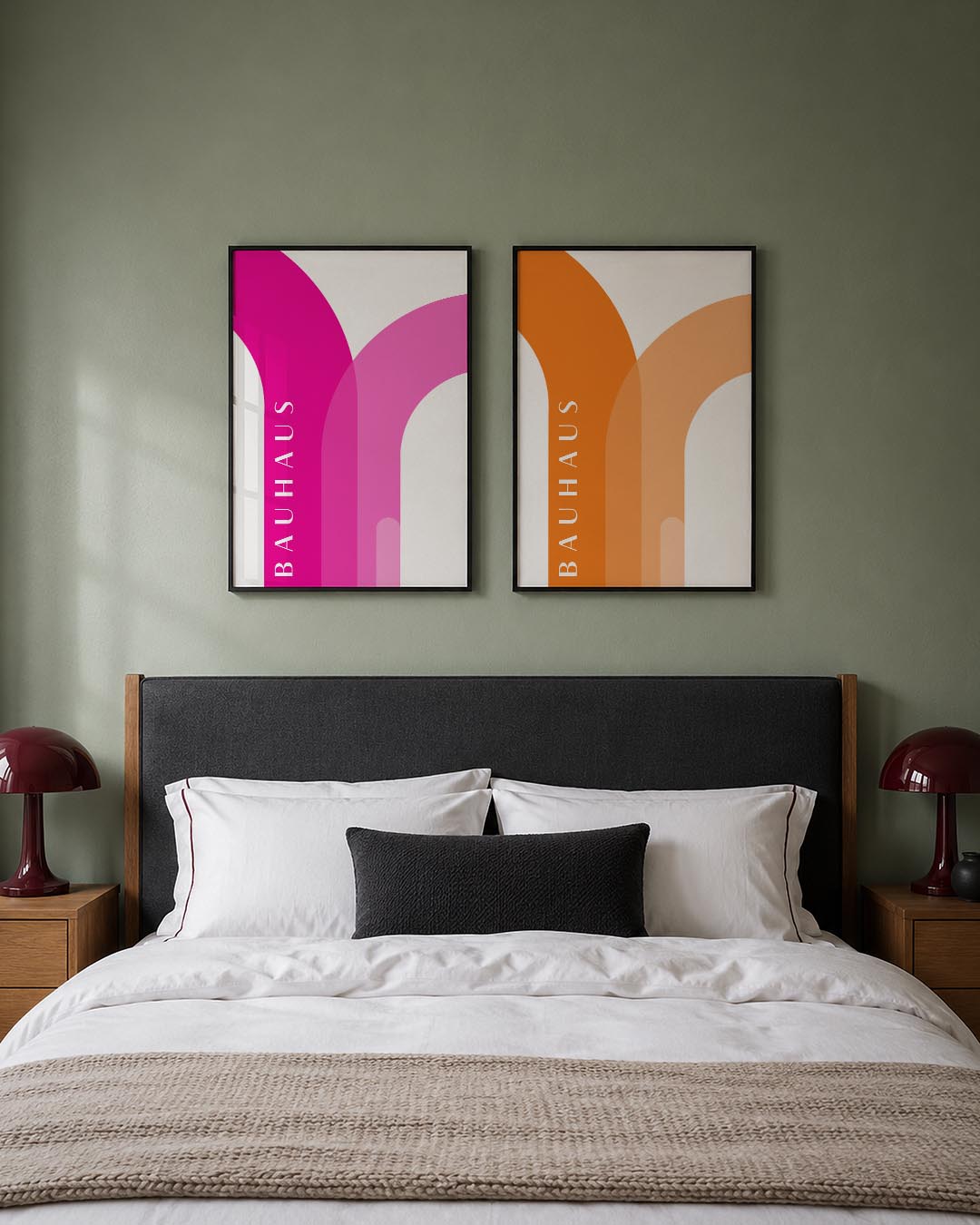 Kleurvolle booglijnen Posterset