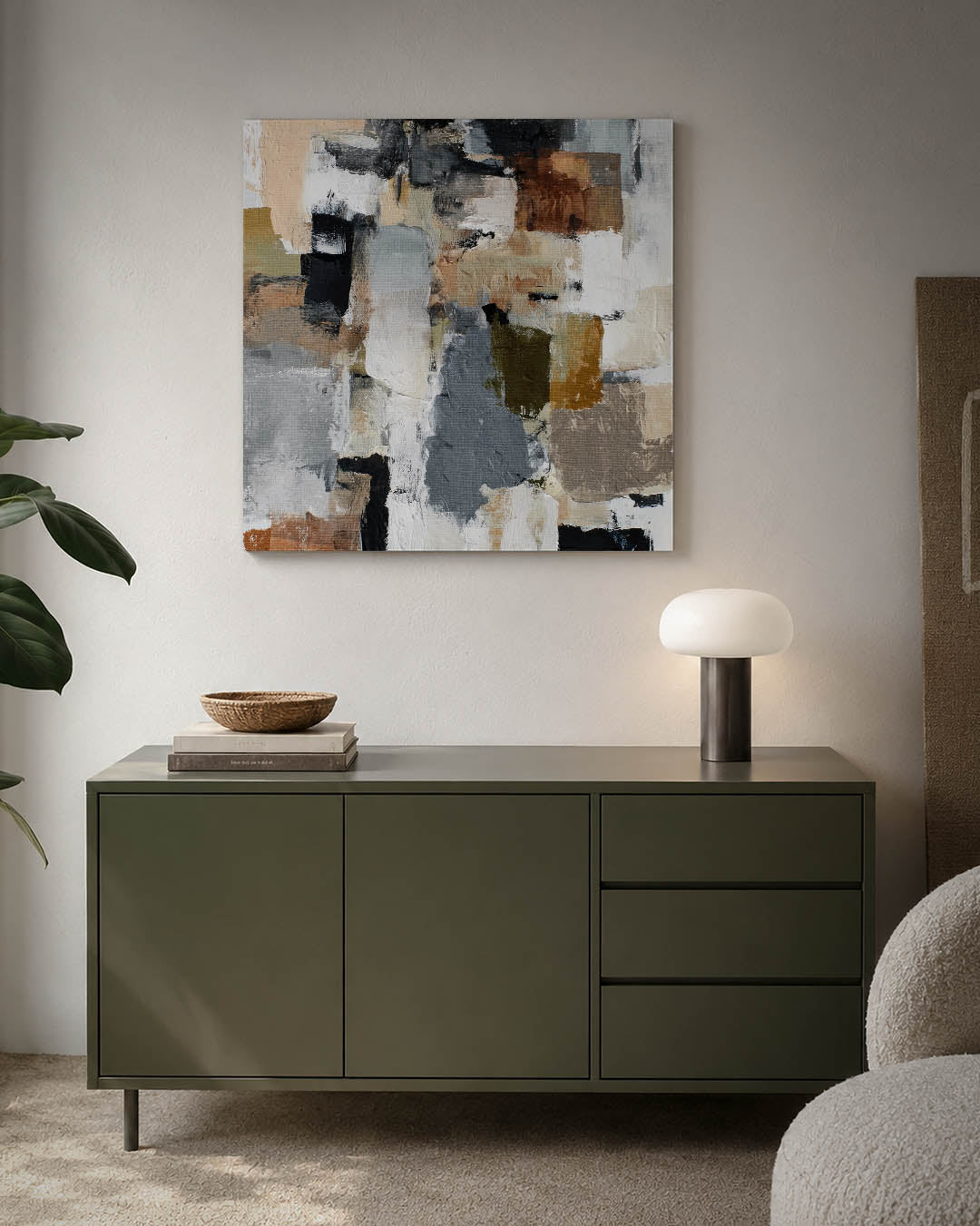 Dynamische kleurencompositie Kunstwerk