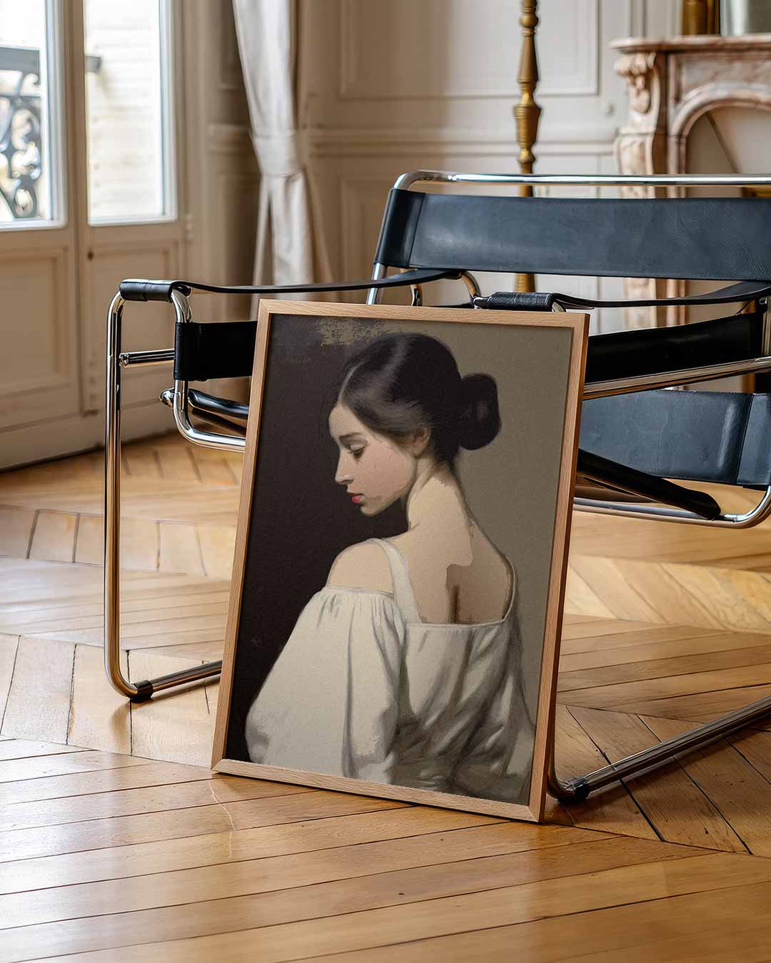 Elegante Vrouwelijke Silhouet Poster-WallArtistic