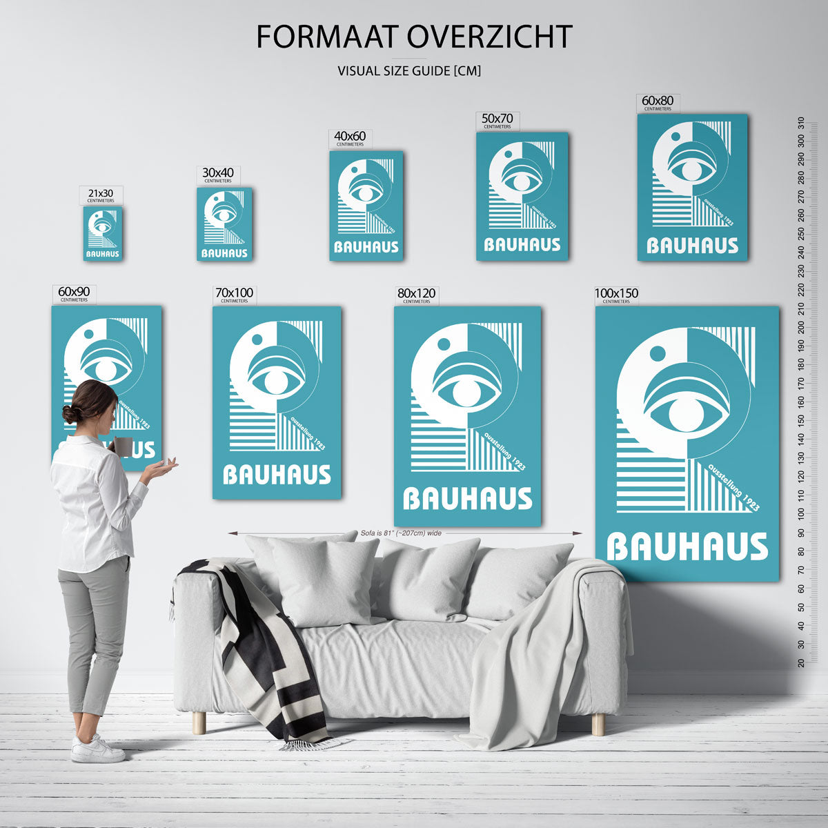 Oog en lijnen Poster