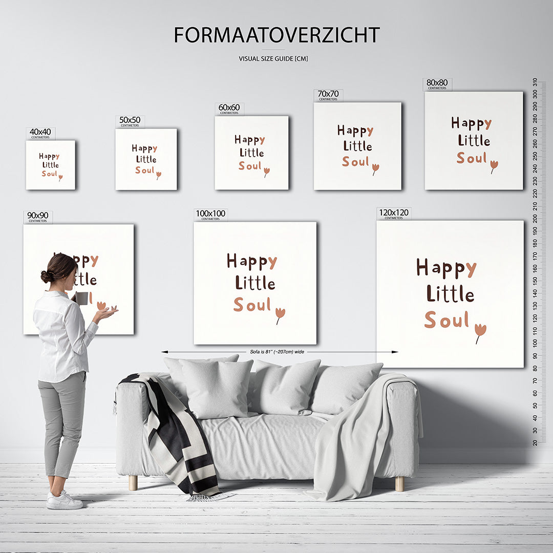 Vrolijke tekst Kunstwerk