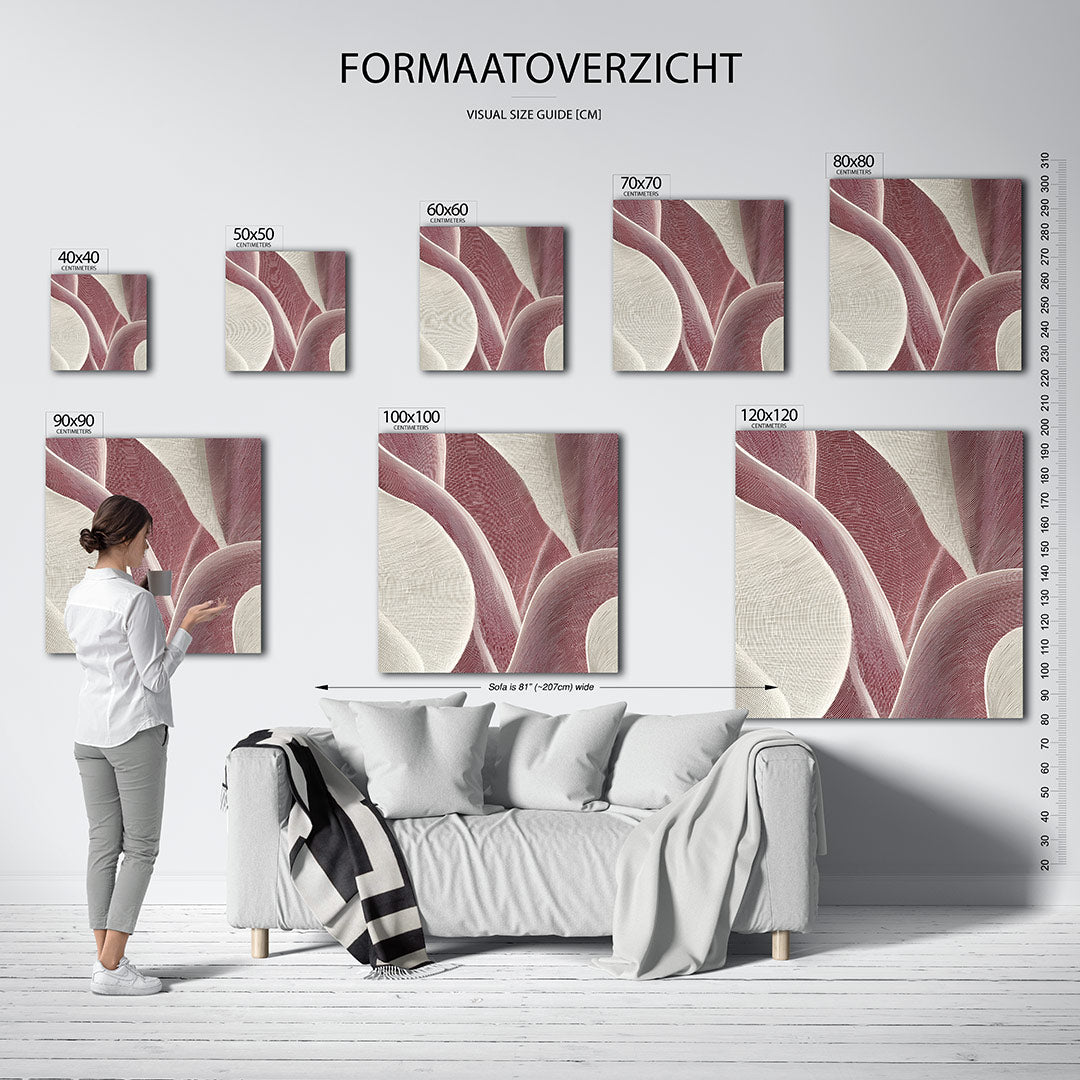 Golvende lijnen compositie Kunstwerk