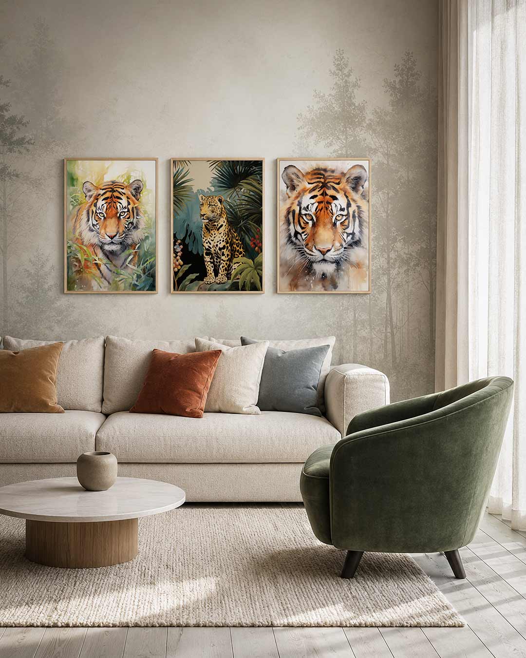 Tijger in kleuren Posterset
