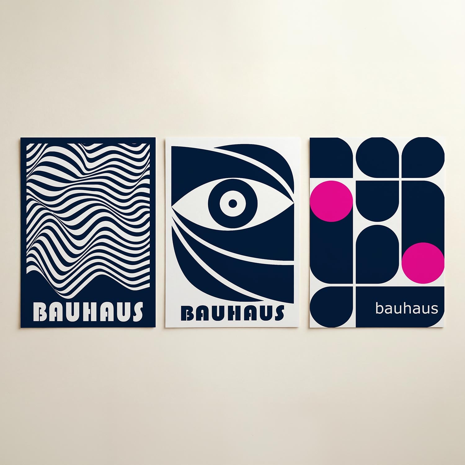 Golvend lijnenspel Posterset