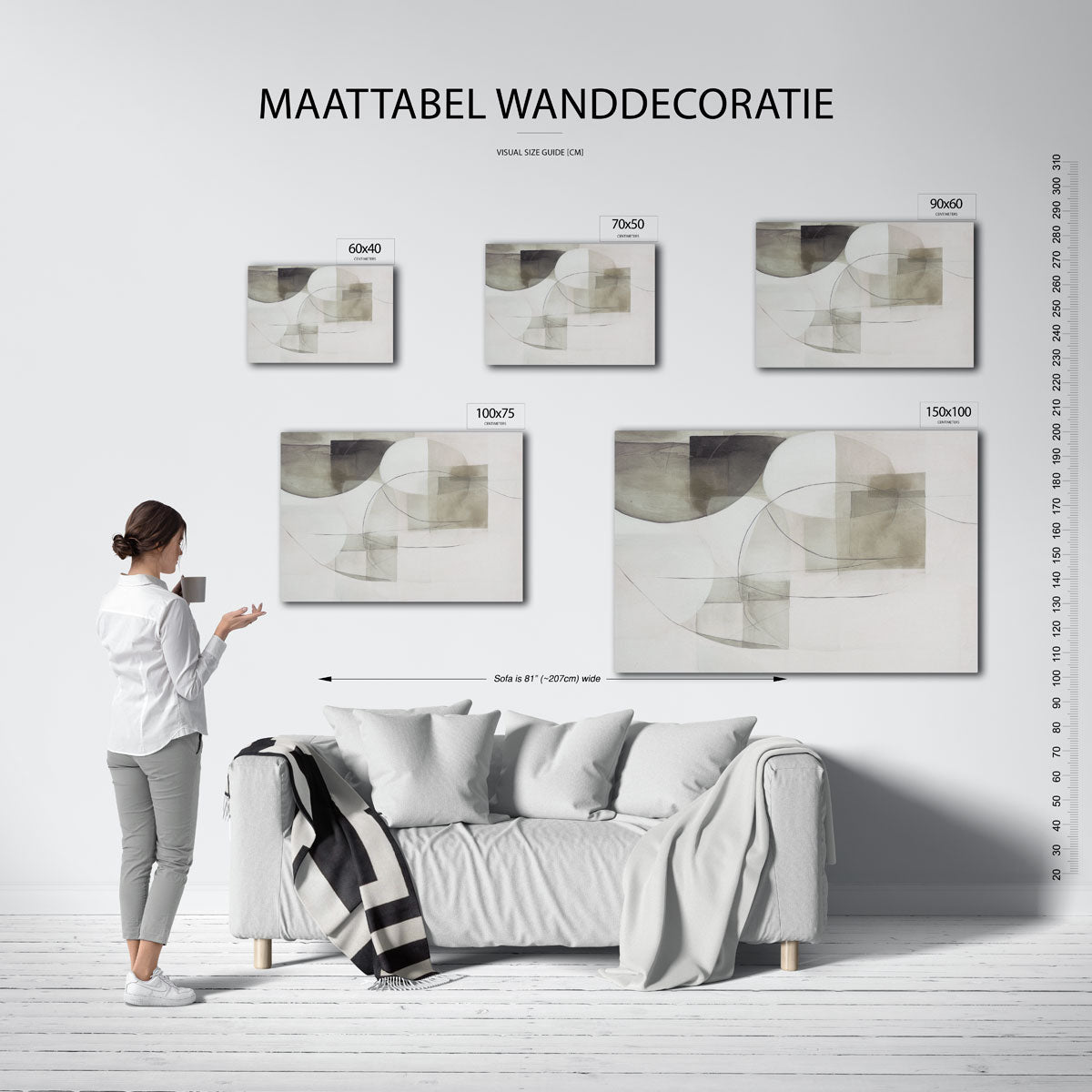 Organische vormen compositie Kunstwerk