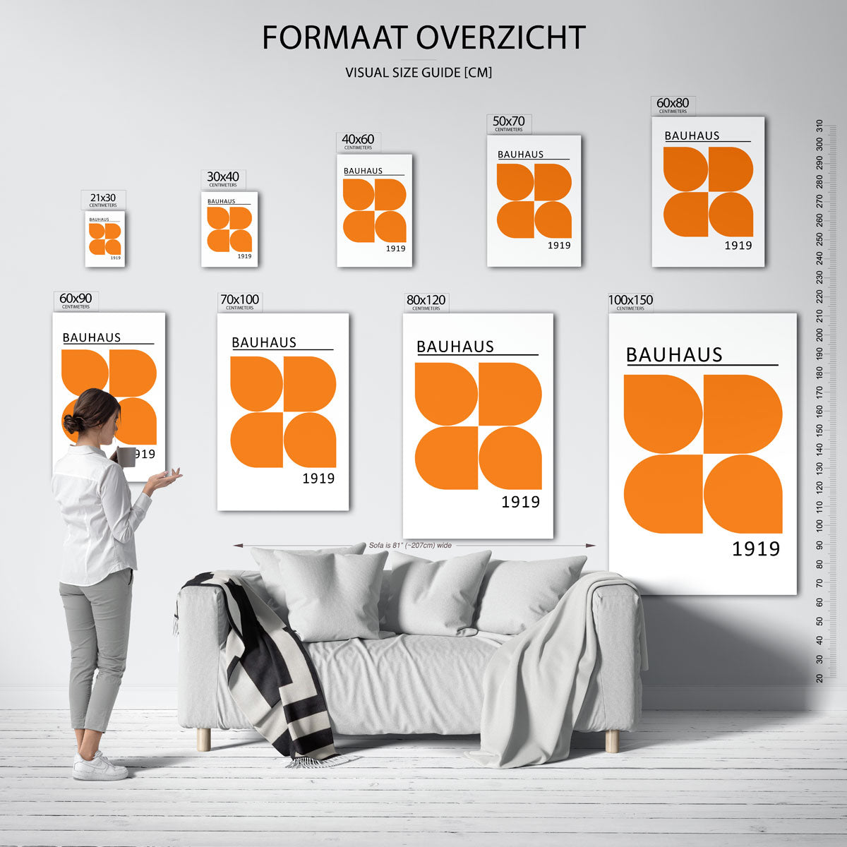 Oranje vlakverdeling Poster