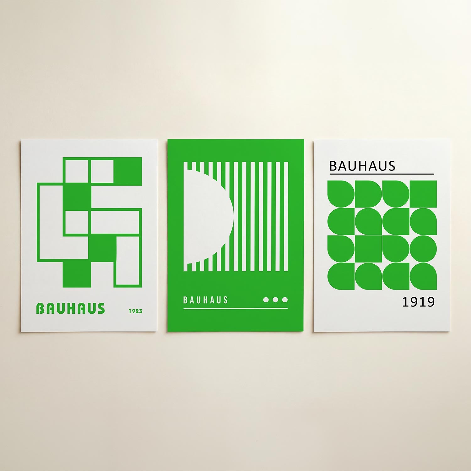 Groene vlakstructuur Posterset