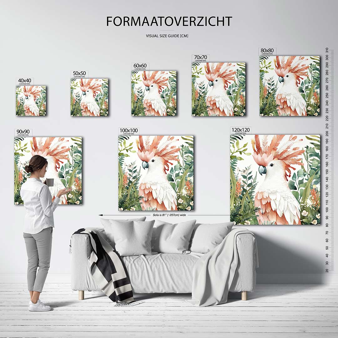 Vrolijke papegaai Kunstwerk
