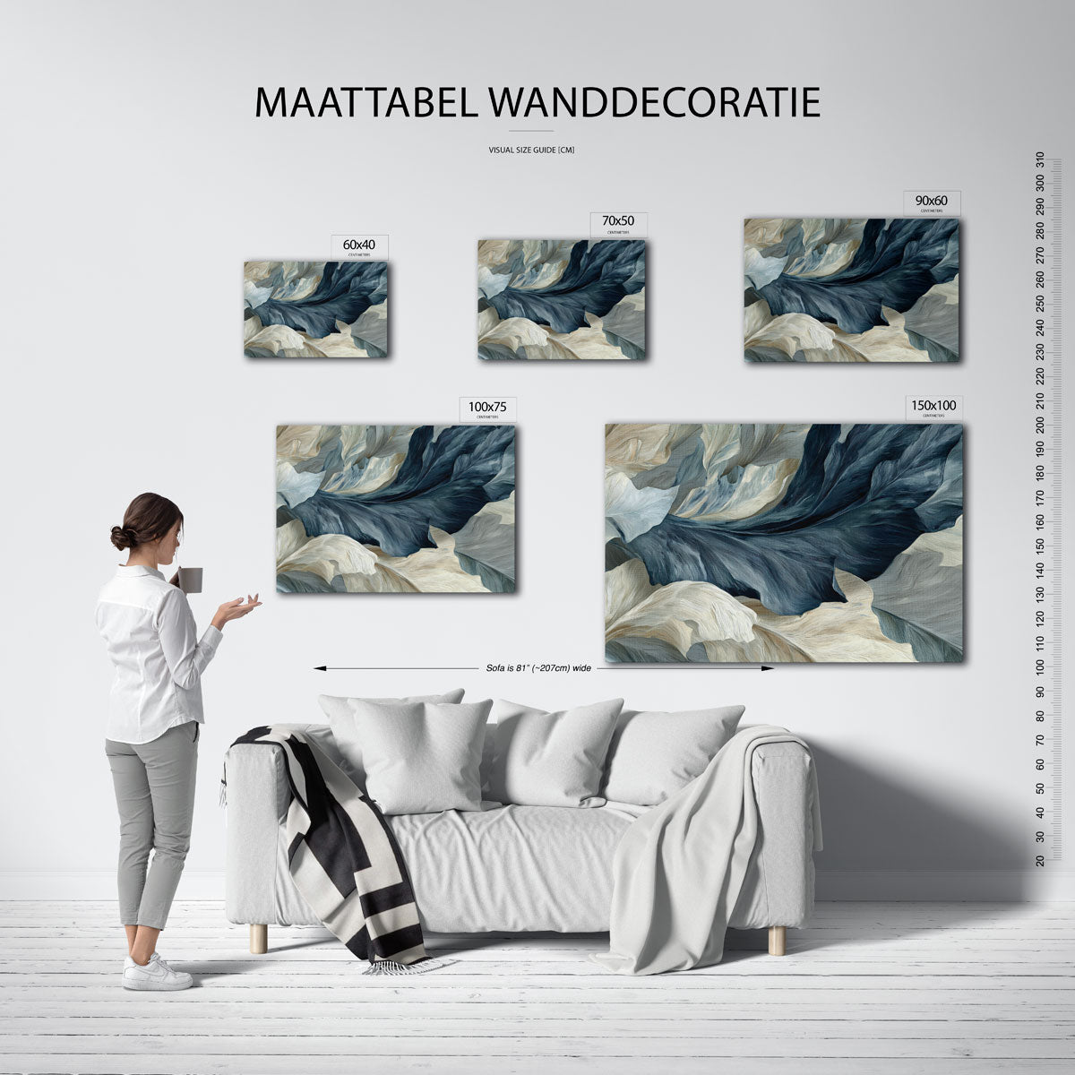 Vloeiende natuurlijke vormen Kunstwerk