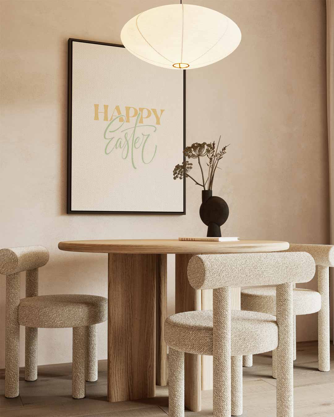 Happy Easter Poster Kunstwerk-canvas-dibond-plexiglas-wanddecoratie-WallArtistic