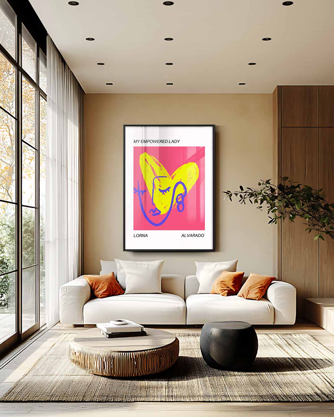 My Empowered Lady Kunstwerk-canvas-dibond-plexiglas-wanddecoratie-WallArtistic