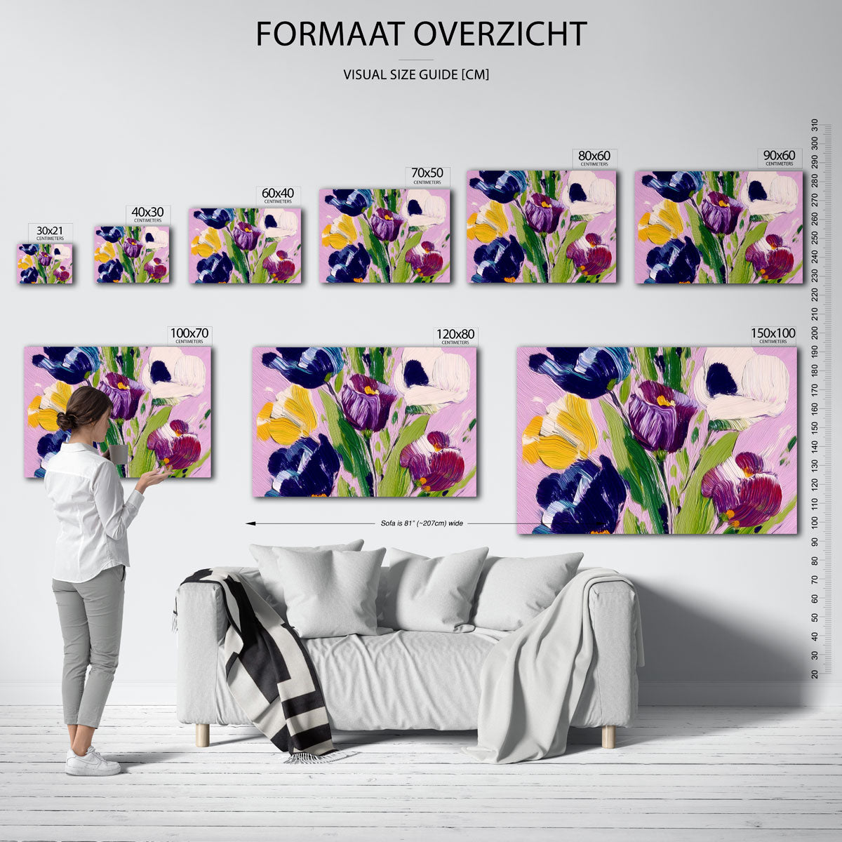 Bloemen in levendige kleuren Poster