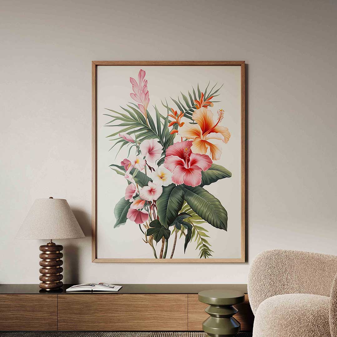 Tropische bloemen Poster