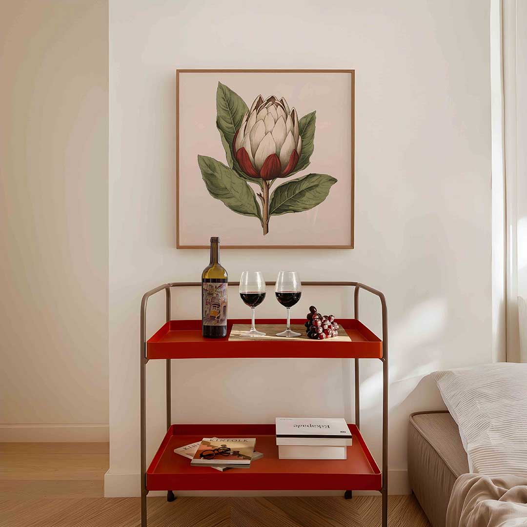 Bloem met groene bladeren Poster
