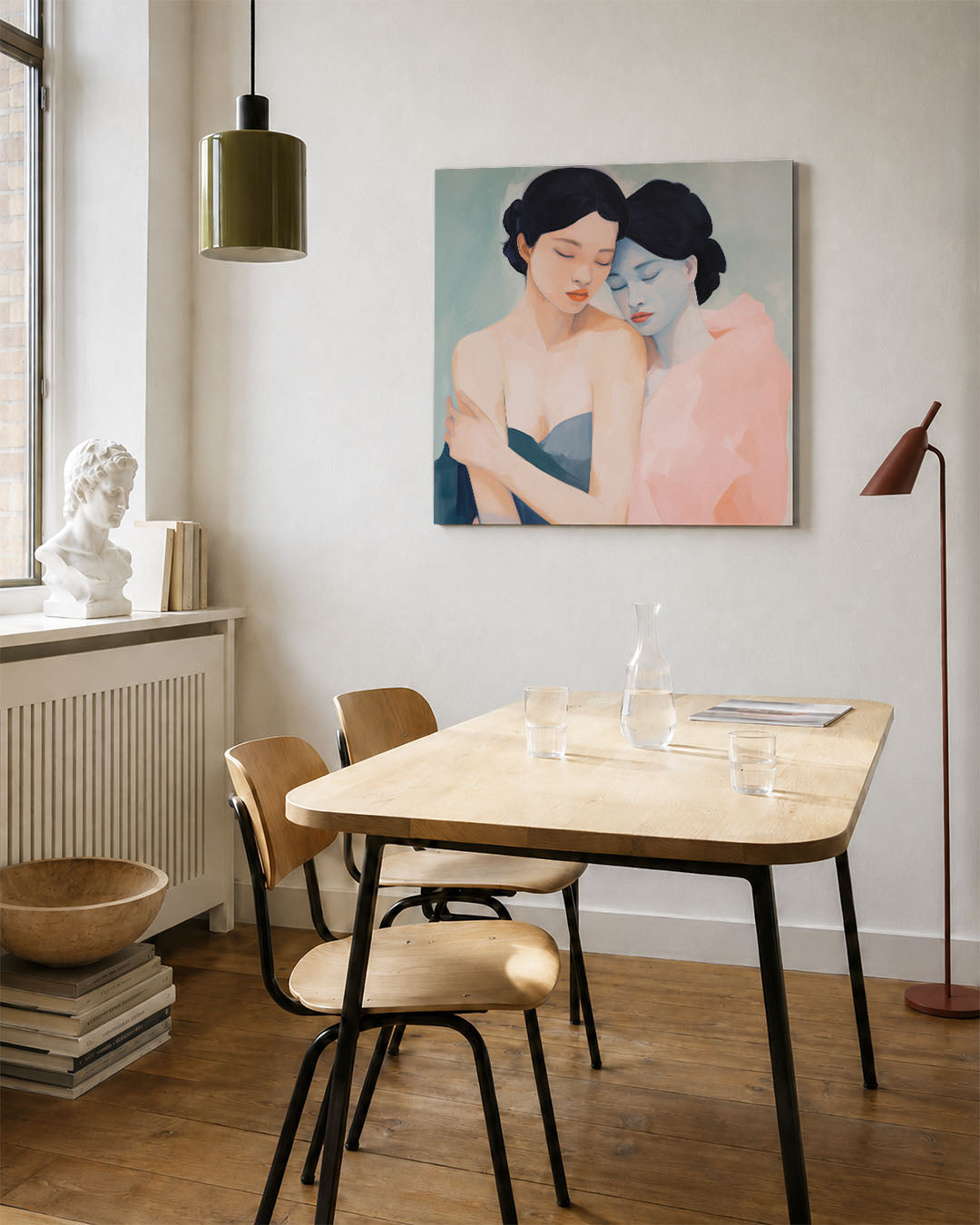 Intieme omhelzing Kunstwerk