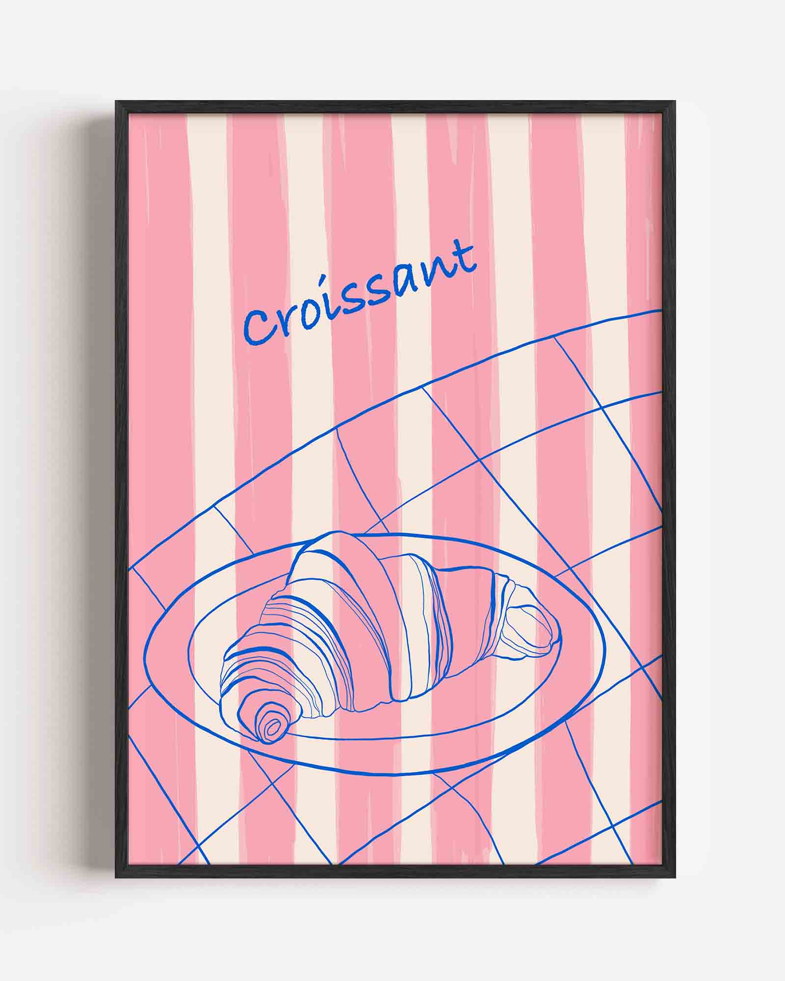 Croissant op bord Poster
