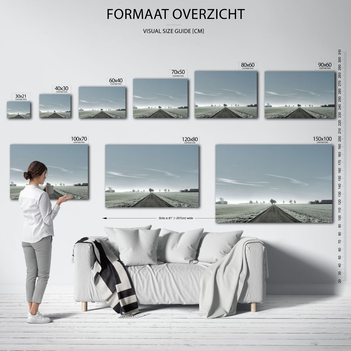 Rustige weglandschap Poster