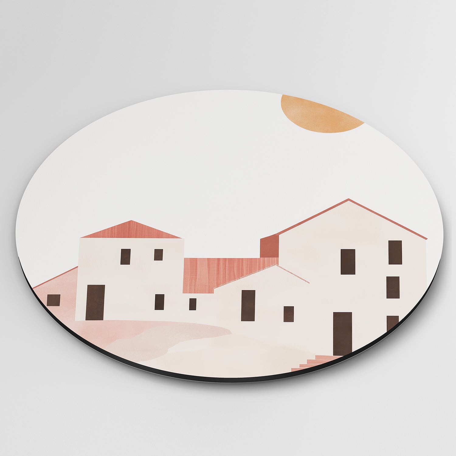 Minimalistische gebouwen Muurcirkel