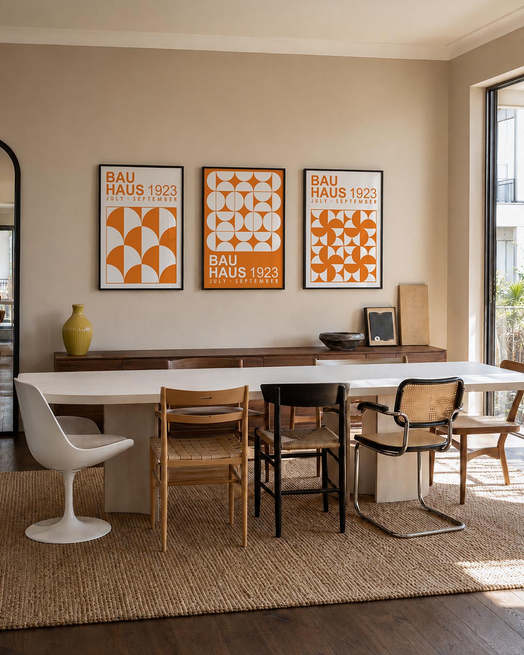 Oranje boogpatronen Posterset