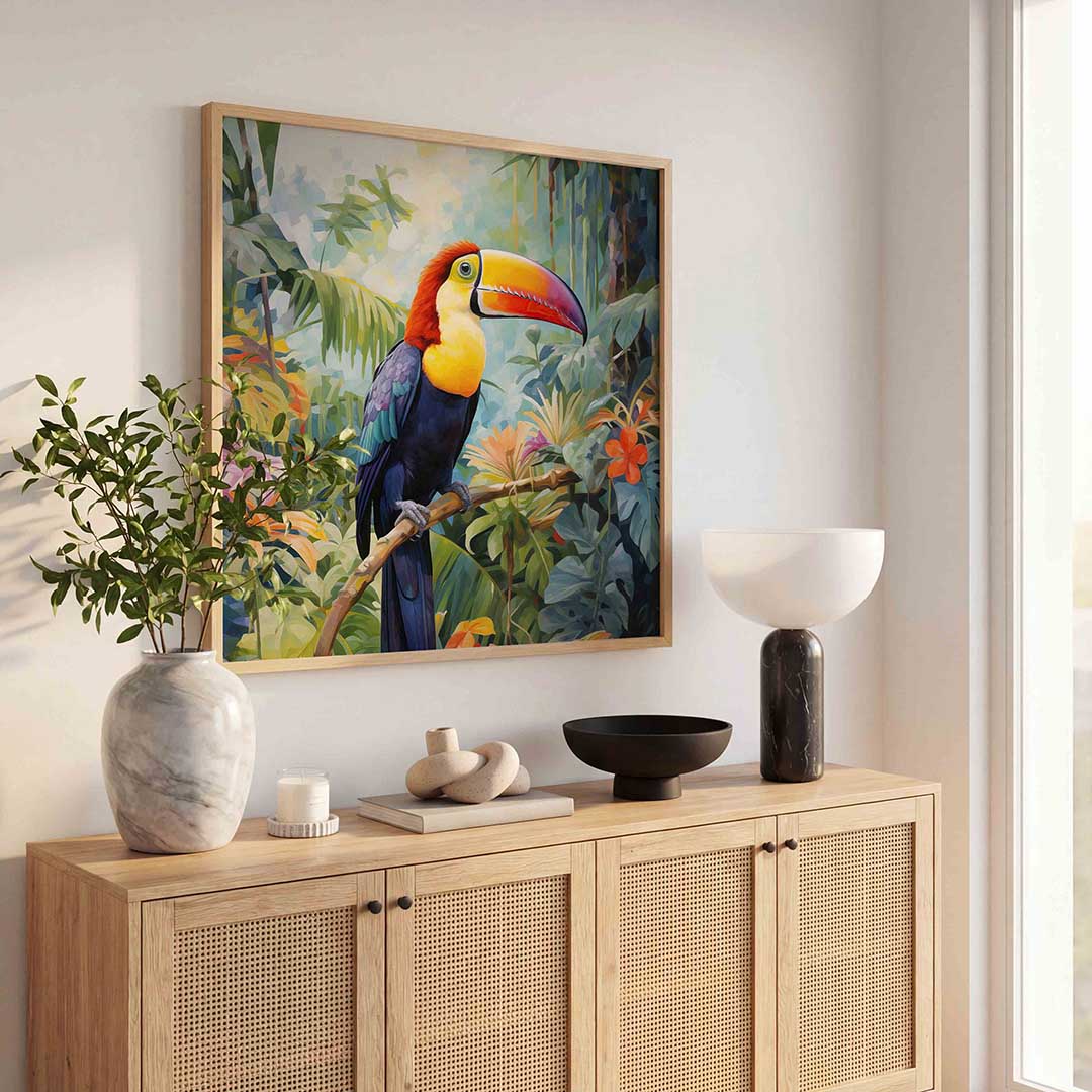 Toekan in jungle Poster