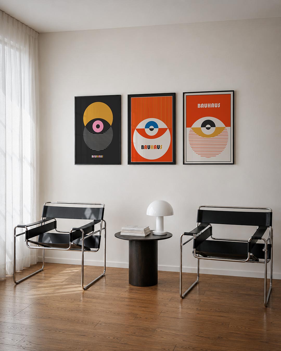 Kleurrijke cirkelcompositie Posterset