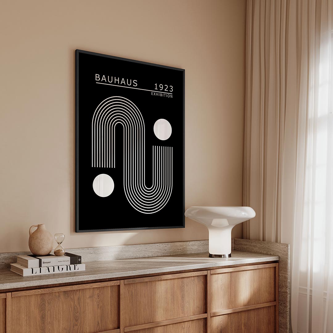 Lijnen en cirkelvormen Poster