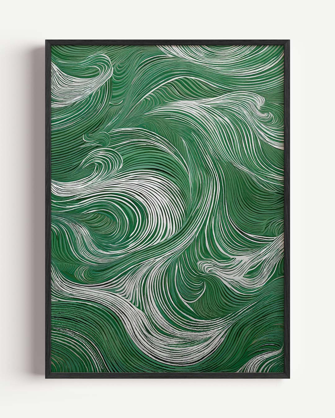 Golvende Groene Harmonie Poster-WallArtistic