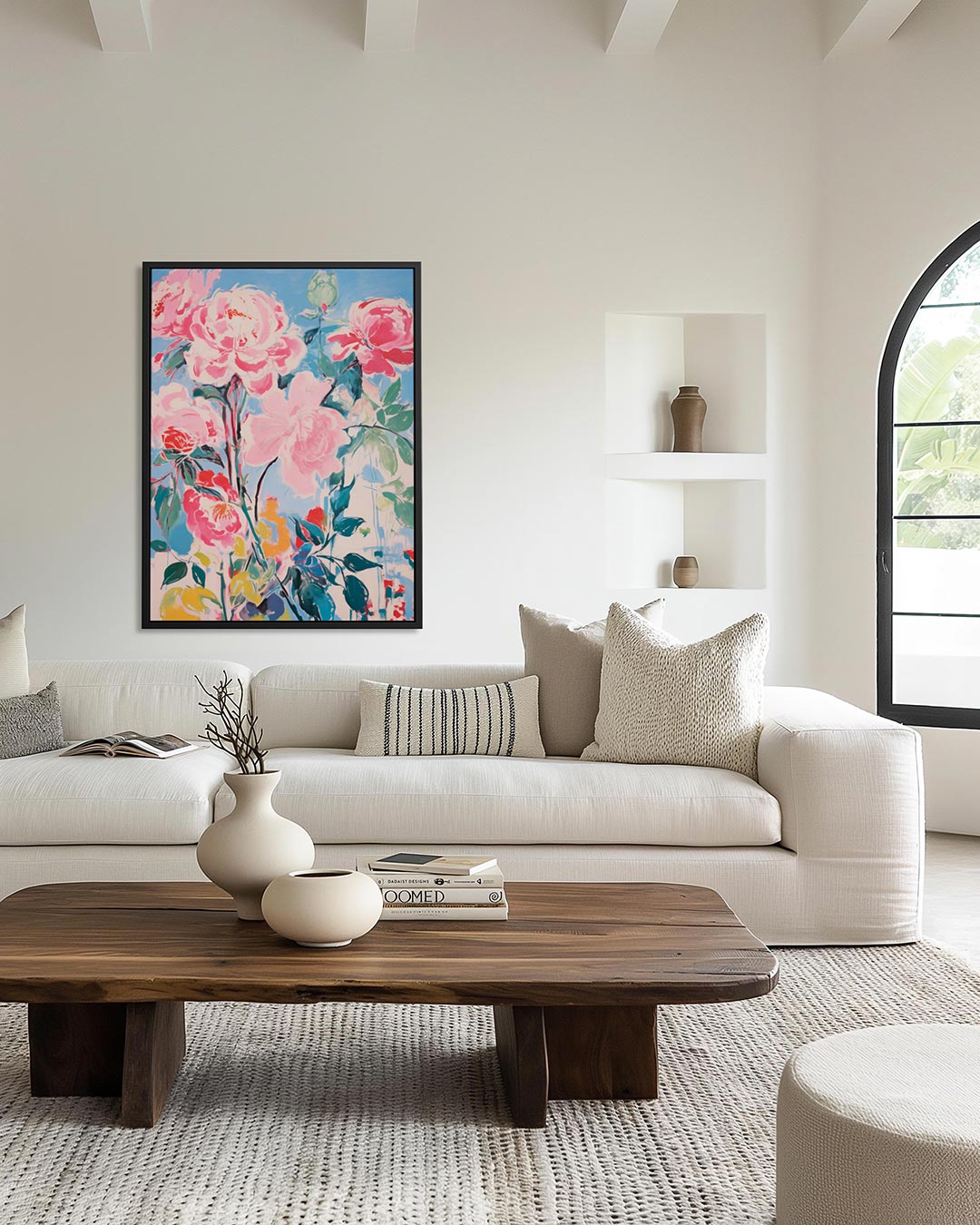 Bloemrijke kleurenexplosie Kunstwerk