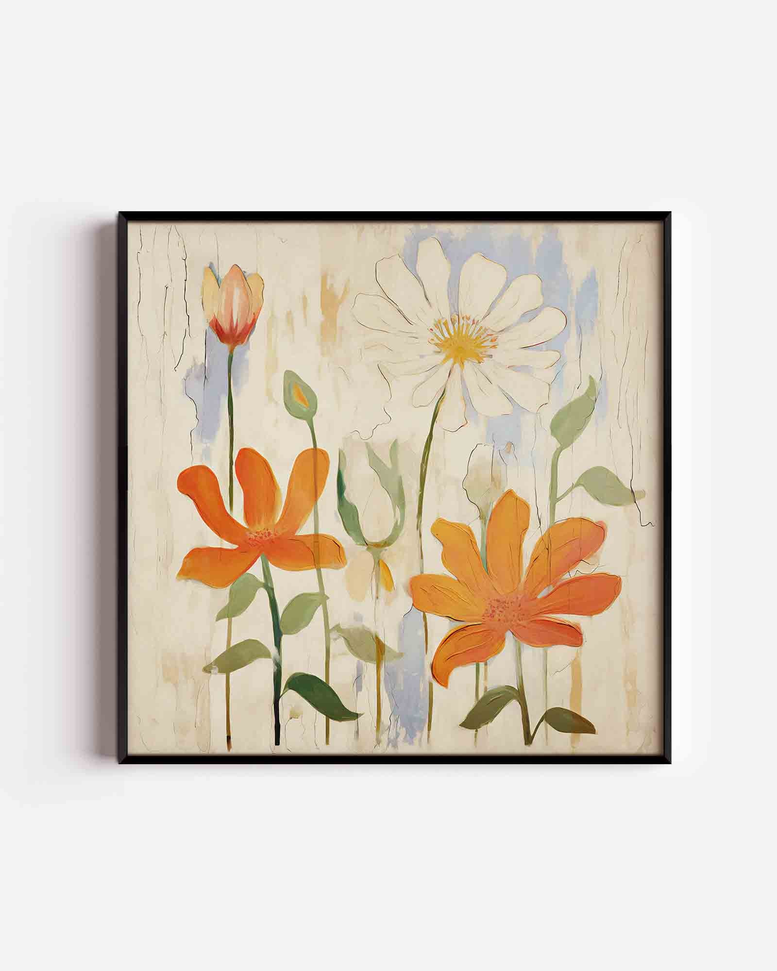 Bloemen en bladeren Poster